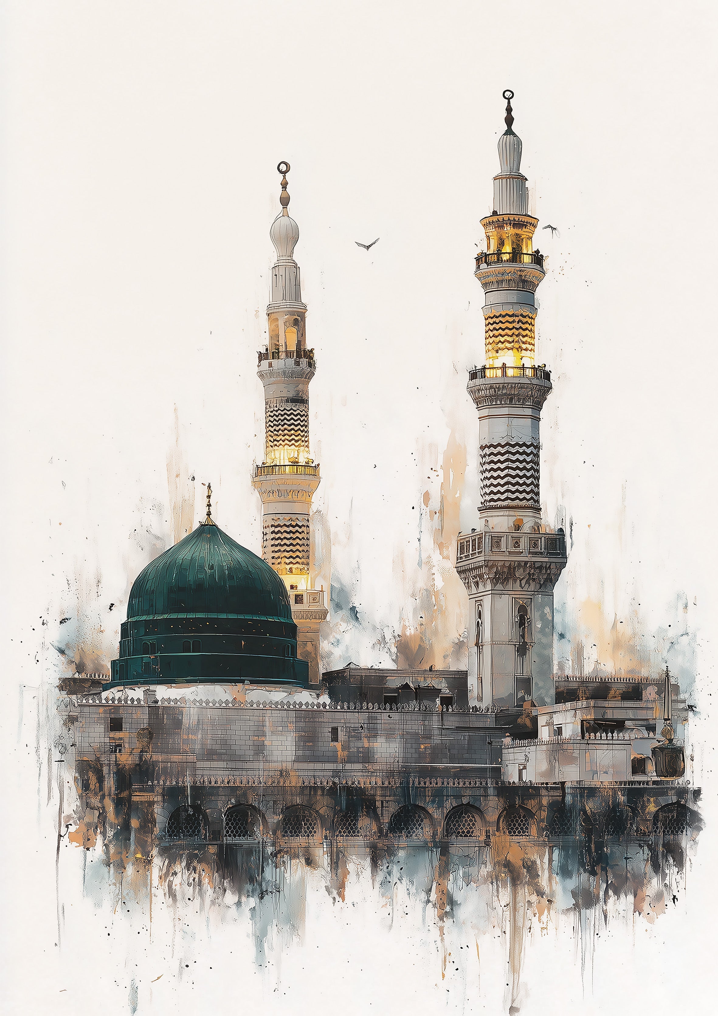 Al Masjid Al Nabawi metal poster artwork